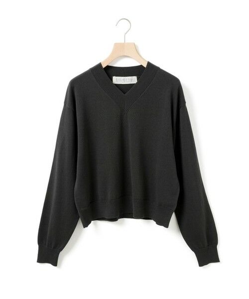 MidiUmi/ミディウミ MidiUmi Vネックニットプルオーバー ブラック(color99) FREE MidiUmi/ミディウミ MidiUmi Vネックニットプルオーバー ブラック(color99) FREE