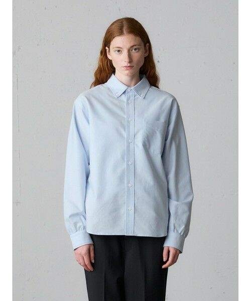 MidiUmi/ミディウミ MidiUmi オックスボタンダウンシャツ サックス(color30) FREE MidiUmi/ミディウミ MidiUmi オックスボタンダウンシャツ サックス(color30) FREE