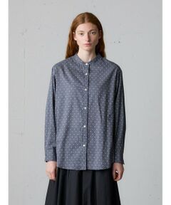 MidiUmi / ミディウミ シャツ・ブラウス | MidiUmi ドット柄バンドカラーシャツ