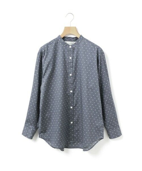 MidiUmi / ミディウミ シャツ・ブラウス | MidiUmi ドット柄バンドカラーシャツ | 詳細9