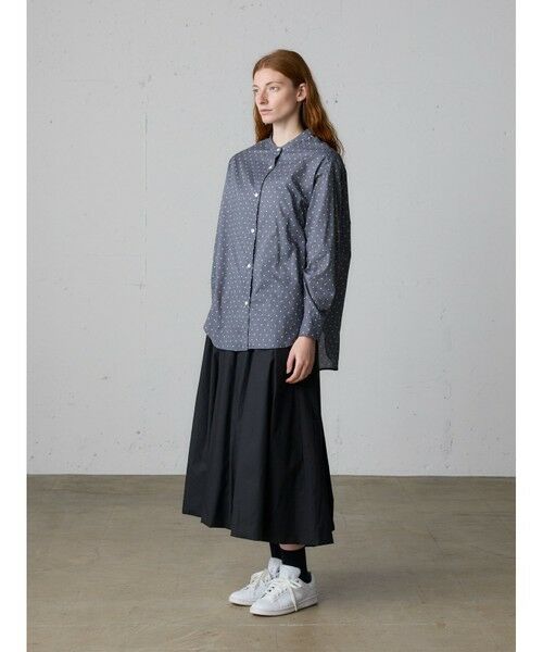 MidiUmi / ミディウミ シャツ・ブラウス | MidiUmi ドット柄バンドカラーシャツ | 詳細16