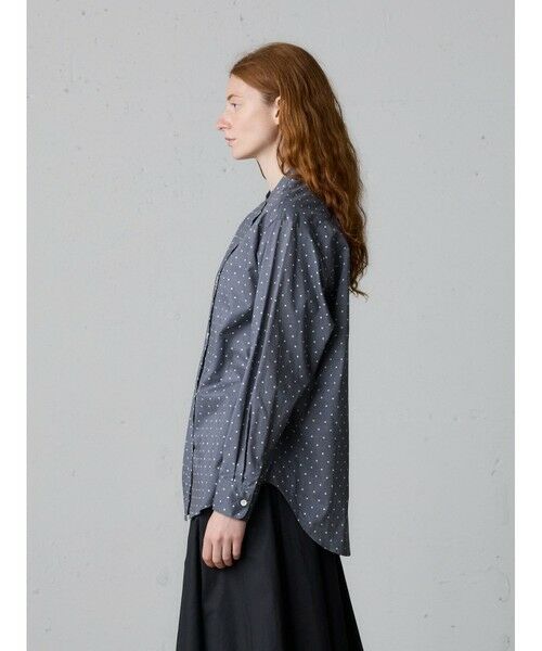 MidiUmi / ミディウミ シャツ・ブラウス | MidiUmi ドット柄バンドカラーシャツ | 詳細12