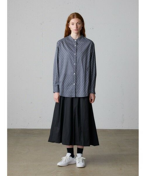 MidiUmi / ミディウミ シャツ・ブラウス | MidiUmi ドット柄バンドカラーシャツ | 詳細15