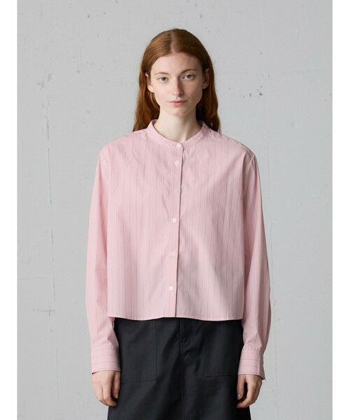 MidiUmi / ミディウミ シャツ・ブラウス | MidiUmi パターンショートシャツ(ピンクストライプ(color41))
