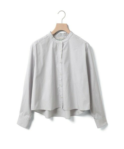 MidiUmi / ミディウミ シャツ・ブラウス | MidiUmi パターンショートシャツ(グレーストライプ(color91))