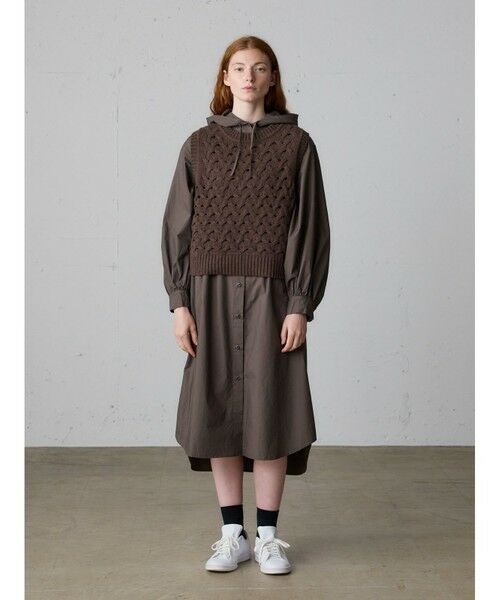 MidiUmi / ミディウミ ロング・マキシ丈ワンピース | MidiUmi フード付きシャツワンピース | 詳細11