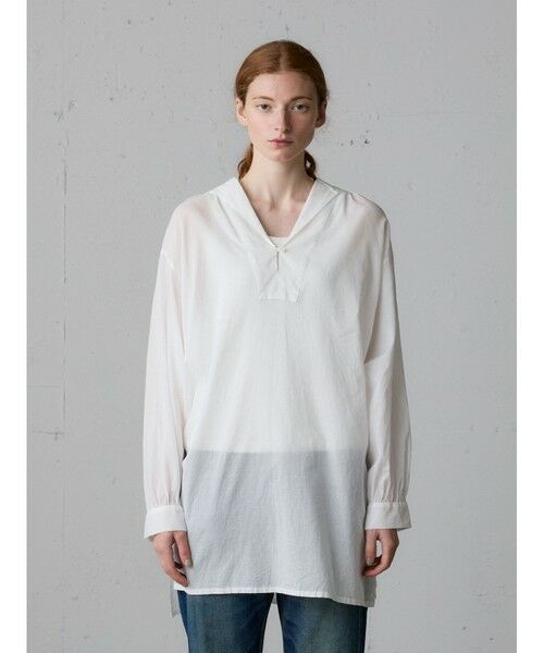 MidiUmi/ミディウミ MidiUmi シースルーセーラーカラーチュニック オフホワイト(color11) FREE MidiUmi/ミディウミ MidiUmi シースルーセーラーカラーチュニック オフホワイト(color11) FREE