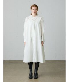 MidiUmi / ミディウミ ロング・マキシ丈ワンピース | MidiUmi Aラインバンドカラーシャツワンピース