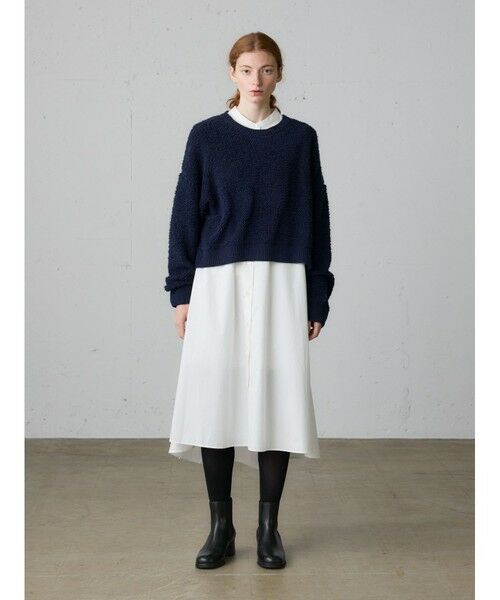 MidiUmi / ミディウミ ロング・マキシ丈ワンピース | MidiUmi Aラインバンドカラーシャツワンピース | 詳細14