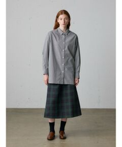 MidiUmi / ミディウミ ミニ・ひざ丈スカート | MidiUmi チェックタックスカート
