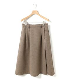 MidiUmi / ミディウミ ミニ・ひざ丈スカート | MidiUmi チェックタックスカート