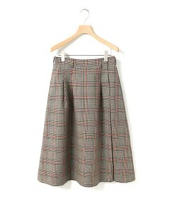 MidiUmi / ミディウミ ミニ・ひざ丈スカート | MidiUmi チェックタックスカート