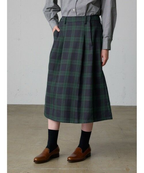 MidiUmi / ミディウミ ミニ・ひざ丈スカート | MidiUmi チェックタックスカート | 詳細7