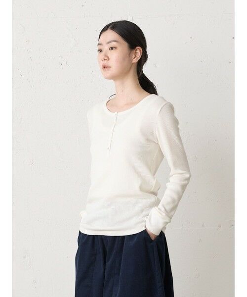 MidiUmi / ミディウミ カットソー | MidiUmi ワッフルヘンリーネックプルオーバー | 詳細3