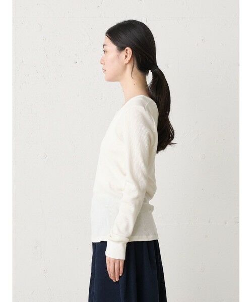 MidiUmi / ミディウミ カットソー | MidiUmi ワッフルヘンリーネックプルオーバー | 詳細4