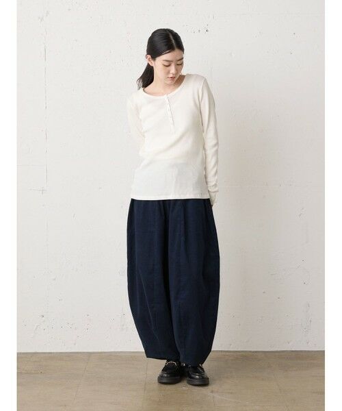 MidiUmi / ミディウミ カットソー | MidiUmi ワッフルヘンリーネックプルオーバー | 詳細7