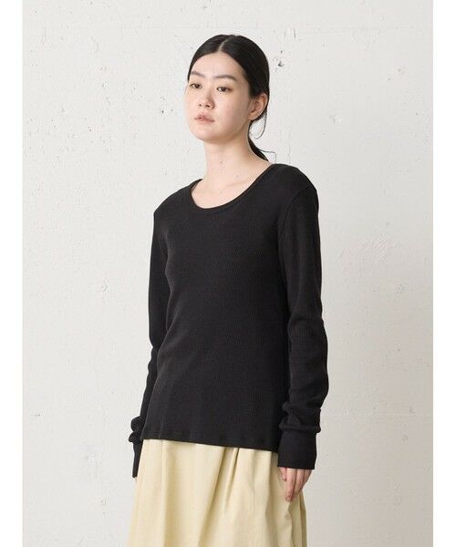 MidiUmi / ミディウミ カットソー | MidiUmi ワッフルクルーネックプルオーバー | 詳細4