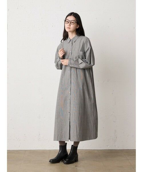 MidiUmi / ミディウミ ロング・マキシ丈ワンピース | MidiUmi ビッグポケットシャツワンピース | 詳細10
