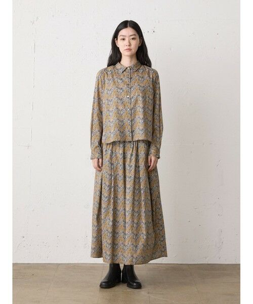 MidiUmi/ミディウミ MidiUmi リバティプリントスカート マスタード(color21) FREE MidiUmi/ミディウミ MidiUmi リバティプリントスカート マスタード(color21) FREE