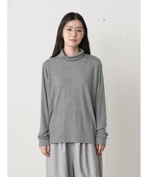 MidiUmi/ミディウミ MidiUmi スムースタッチハイネックプルオーバー チャコールグレー(color92) FREE MidiUmi/ミディウミ MidiUmi スムースタッチハイネックプルオーバー チャコールグレー(color92) FREE