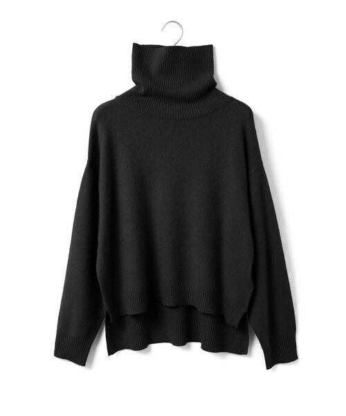 MidiUmi / ミディウミ ニット・セーター | MidiUmi ラクーンニットハイネックプルオーバー(ブラック(color99))