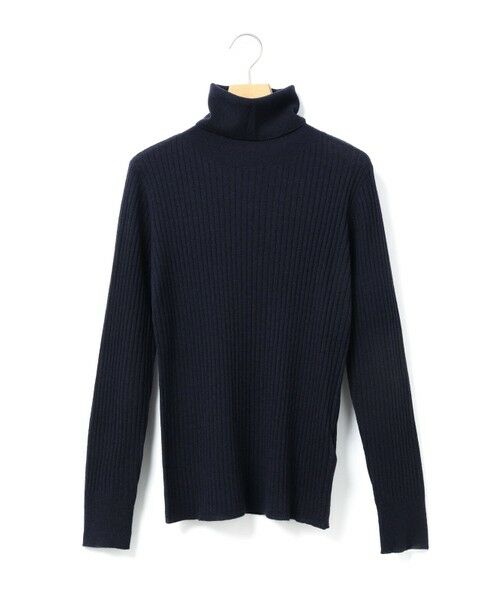 MidiUmi / ミディウミ ニット・セーター | MidiUmi ハイネックリブプルオーバー(ネイビー(color77))