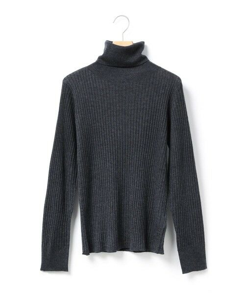 MidiUmi/ミディウミ MidiUmi ハイネックリブプルオーバー チャコールグレー(color92) FREE MidiUmi/ミディウミ MidiUmi ハイネックリブプルオーバー チャコールグレー(color92) FREE