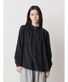 MidiUmi / ミディウミ シャツ・ブラウス | MidiUmi フリルカラーギャザーネックシャツ