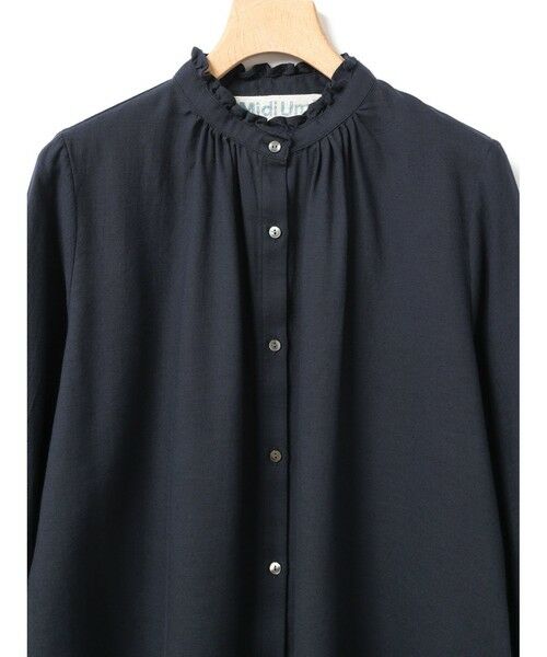 MidiUmi / ミディウミ シャツ・ブラウス | MidiUmi フリルカラーギャザーネックシャツ | 詳細2