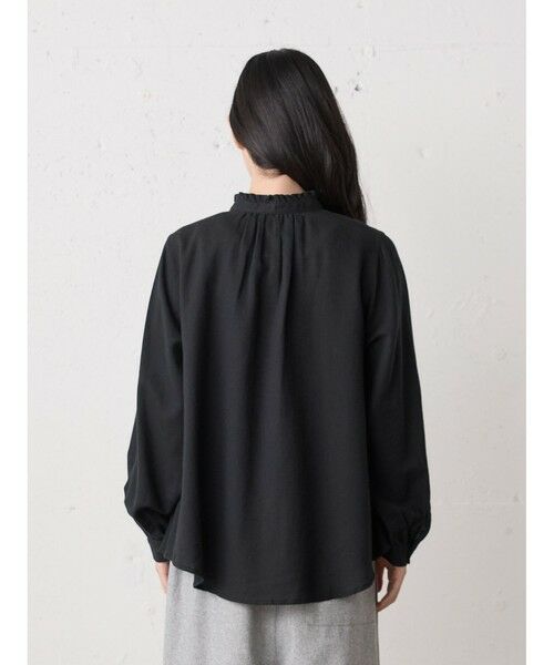 MidiUmi / ミディウミ シャツ・ブラウス | MidiUmi フリルカラーギャザーネックシャツ | 詳細14