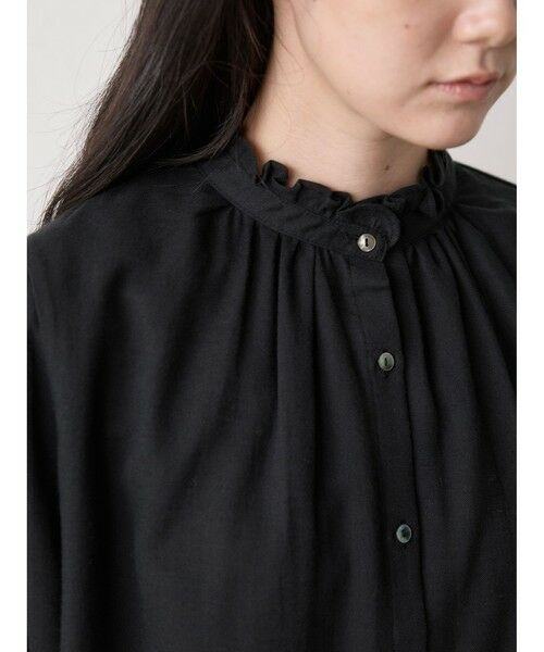 MidiUmi / ミディウミ シャツ・ブラウス | MidiUmi フリルカラーギャザーネックシャツ | 詳細15