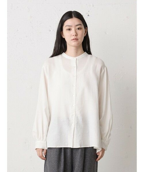 MidiUmi / ミディウミ シャツ・ブラウス | MidiUmi C/Wバックギャザーシャツ(オフホワイト(color11))