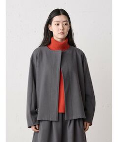 MidiUmi / ミディウミ テーラードジャケット | MidiUmi フランネルタッチノーカラージャケット