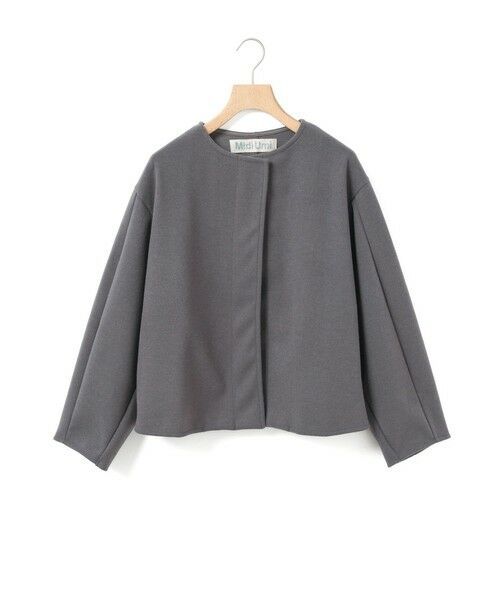 MidiUmi / ミディウミ テーラードジャケット | MidiUmi フランネルタッチノーカラージャケット | 詳細4