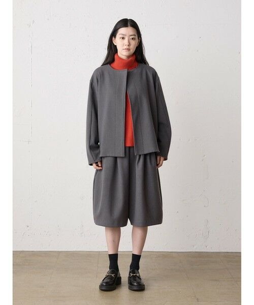 MidiUmi / ミディウミ テーラードジャケット | MidiUmi フランネルタッチノーカラージャケット | 詳細10