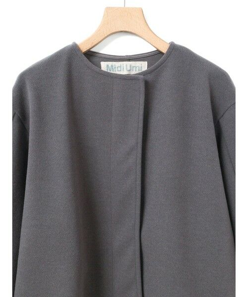 MidiUmi / ミディウミ テーラードジャケット | MidiUmi フランネルタッチノーカラージャケット | 詳細14
