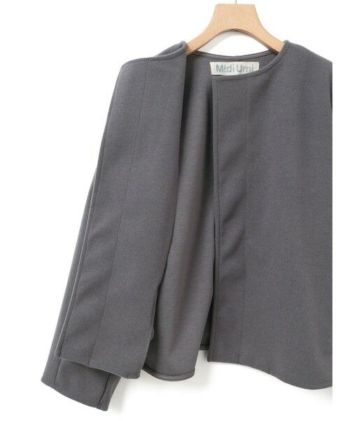 MidiUmi / ミディウミ テーラードジャケット | MidiUmi フランネルタッチノーカラージャケット | 詳細15
