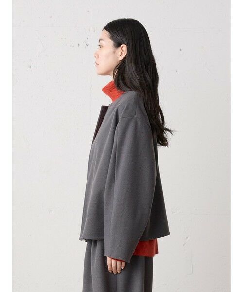 MidiUmi / ミディウミ テーラードジャケット | MidiUmi フランネルタッチノーカラージャケット | 詳細7