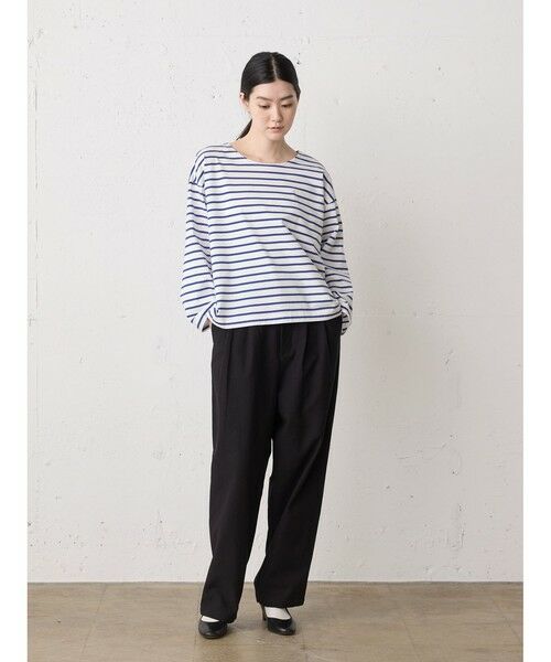 MidiUmi / ミディウミ カットソー | MidiUmi ボーダーワイドプルオーバー | 詳細6