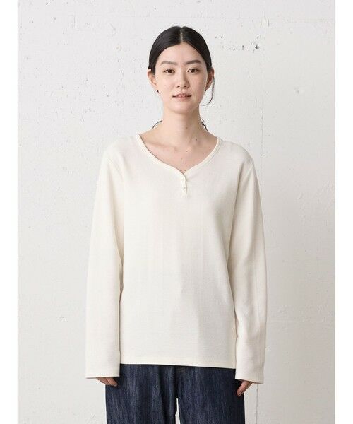 MidiUmi / ミディウミ カットソー | MidiUmi ヘンリーネックプルオーバー（オフホワイト(color11)）