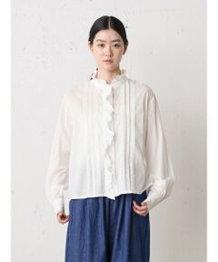 MidiUmi / ミディウミ シャツ・ブラウス | MidiUmi ピンタックレースシャツ