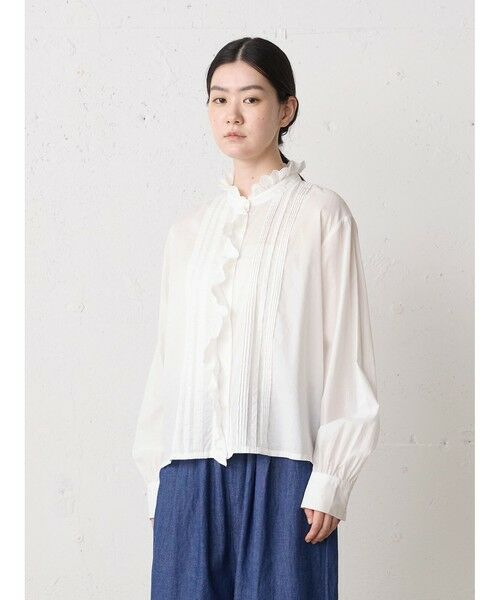 MidiUmi / ミディウミ シャツ・ブラウス | MidiUmi ピンタックレースシャツ | 詳細3