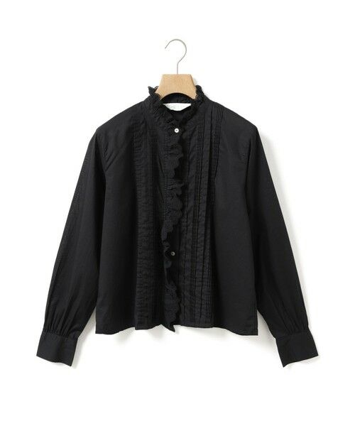 MidiUmi / ミディウミ シャツ・ブラウス | MidiUmi ピンタックレースシャツ（ブラック(color99)）
