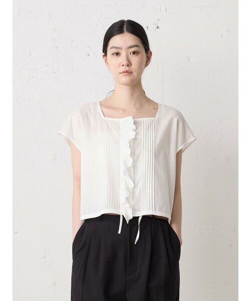 MidiUmi / ミディウミ ベスト | MidiUmi ピンタックレースベスト（オフホワイト(color11)）