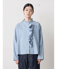 MidiUmi / ミディウミ シャツ・ブラウス | MidiUmi ダンガリーズラッフルシャツ