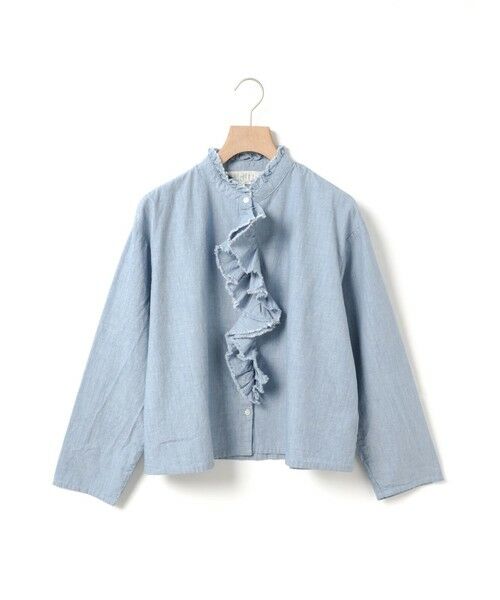MidiUmi / ミディウミ シャツ・ブラウス | MidiUmi ダンガリーズラッフルシャツ | 詳細1