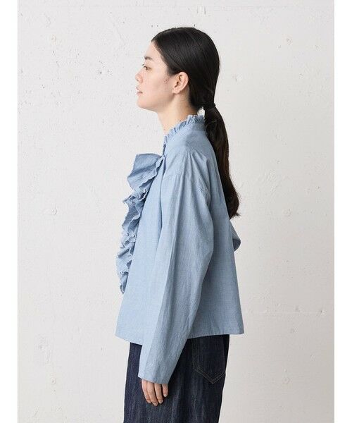 MidiUmi / ミディウミ シャツ・ブラウス | MidiUmi ダンガリーズラッフルシャツ | 詳細4