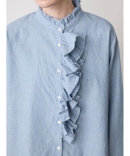 MidiUmi / ミディウミ シャツ・ブラウス | MidiUmi ダンガリーズラッフルシャツ | 詳細6
