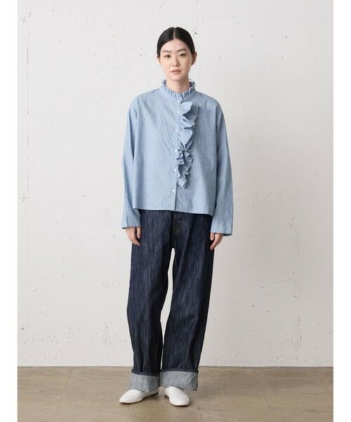 MidiUmi / ミディウミ シャツ・ブラウス | MidiUmi ダンガリーズラッフルシャツ | 詳細7