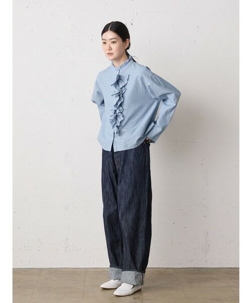 MidiUmi / ミディウミ シャツ・ブラウス | MidiUmi ダンガリーズラッフルシャツ | 詳細8